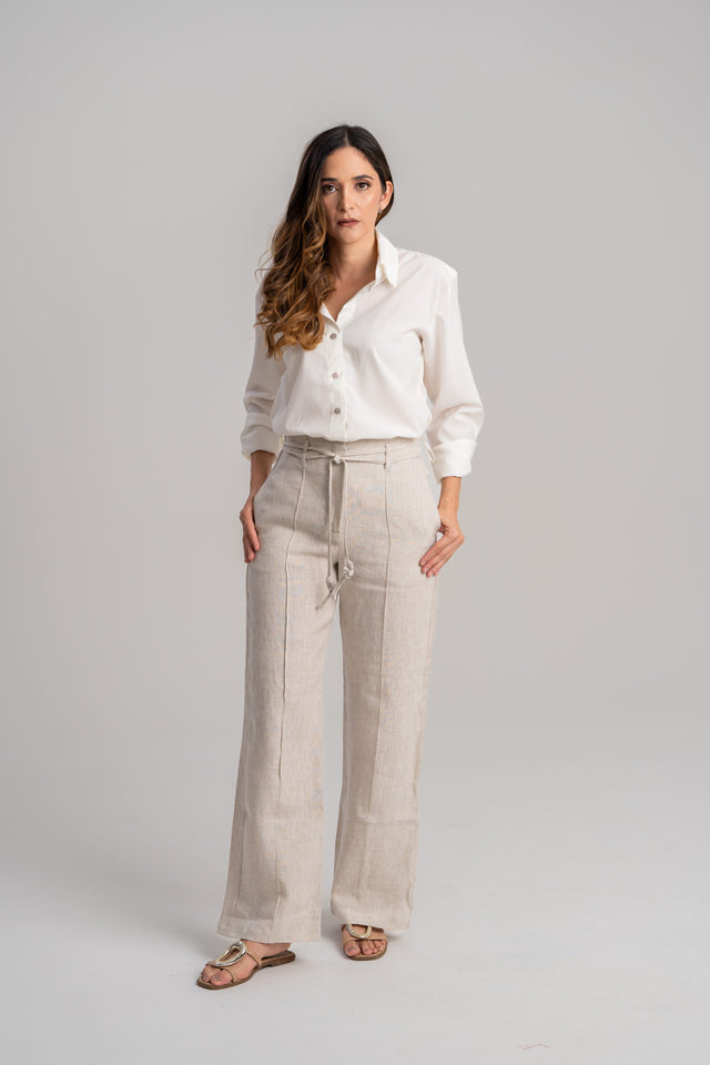 blusa de seda mujer blanca