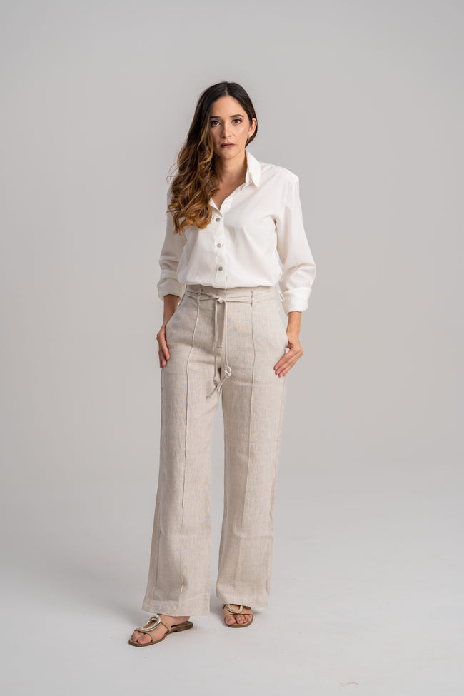 blusa de seda mujer blanca