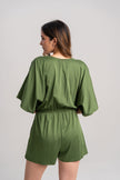 Enterizo esmeralda elegante corto