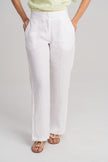 Pantalon de lino de mujer blanco