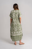 Vestido estampado verde largo