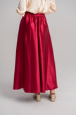 Falda larga de mujer roja