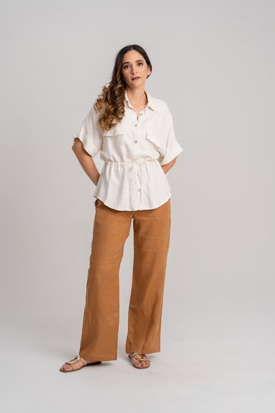 Blusa Beige estilo safari