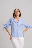 Blusa a rayas para dama azul