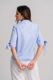 Blusa a rayas para dama azul