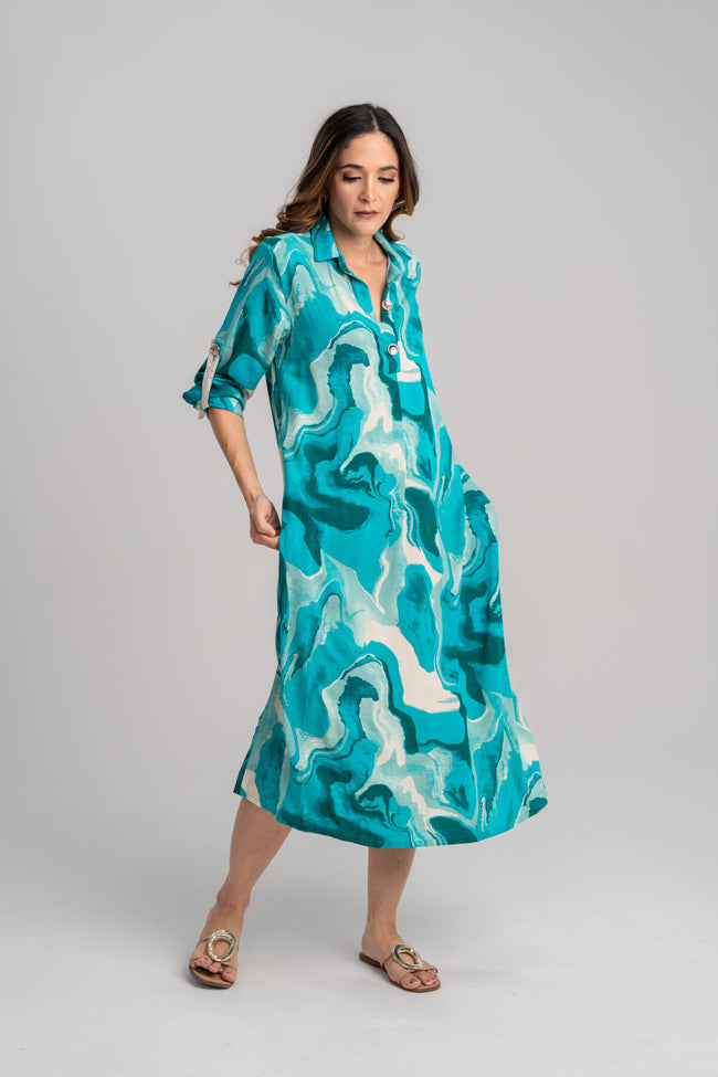 Vestido azul elegante