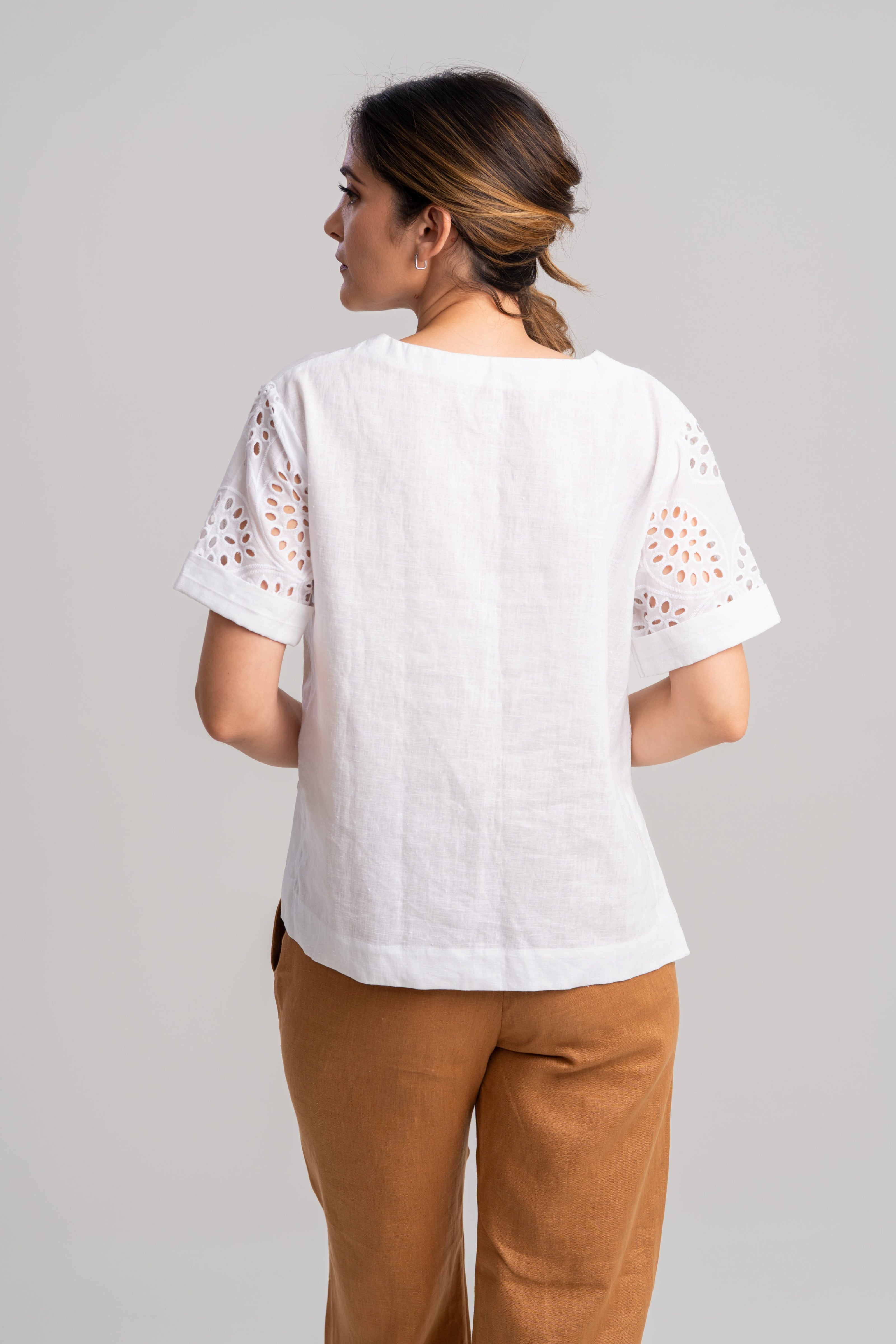 Blusa de Lino 261S02 Espalda