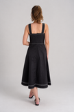 Vestido negro midi elegante