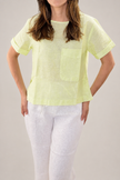 Blusa de lino mujer verde
