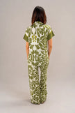 Set de dama verde estampado