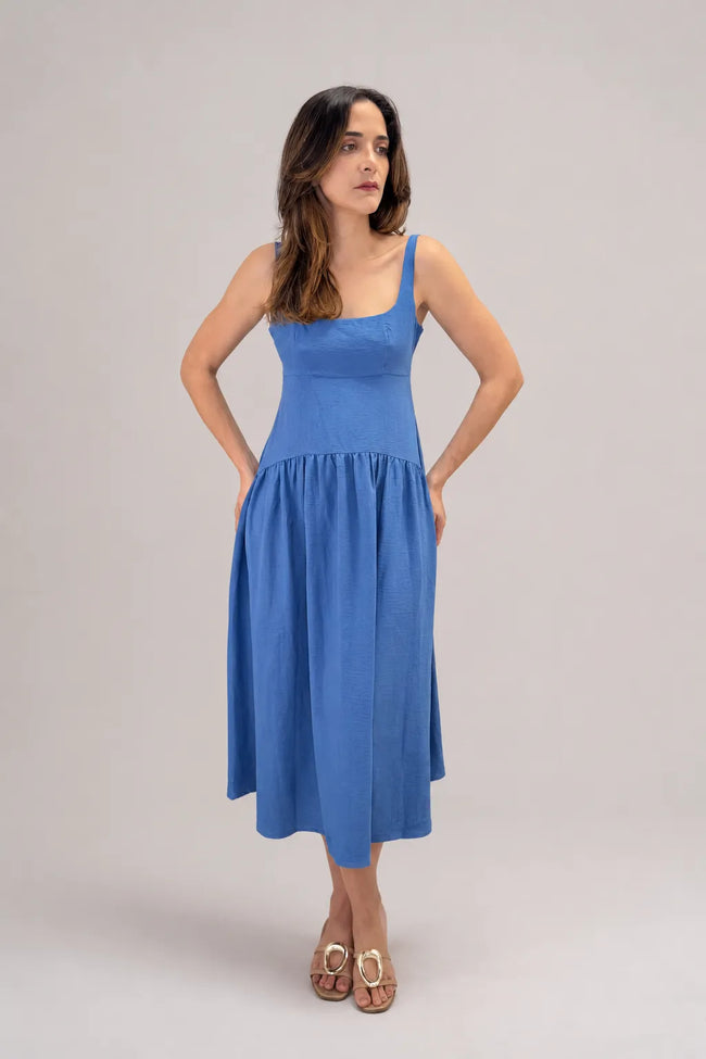 Vestido azul elegante