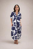 Vestido camisero mujer azul