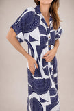 Vestido camisero mujer azul